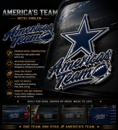 ⭐️America’s Team Car Emblem Metal Badge🏈