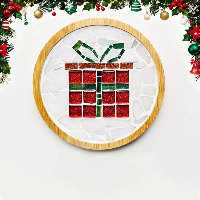 DIY Mosaic Christmas Coaster Kit – 6 Designs
