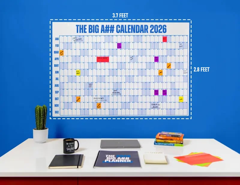 🔥📅The Big A## 2026 Wall Calendar - Flexible Dry-Erase Material ✍️Design Your Amazing Year!🏃