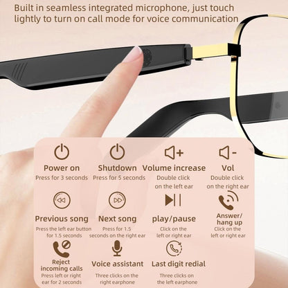 😎 Smart Bluetooth 5.4 Audio Sunglasses – Open-Ear, UV & Blue Light Protection