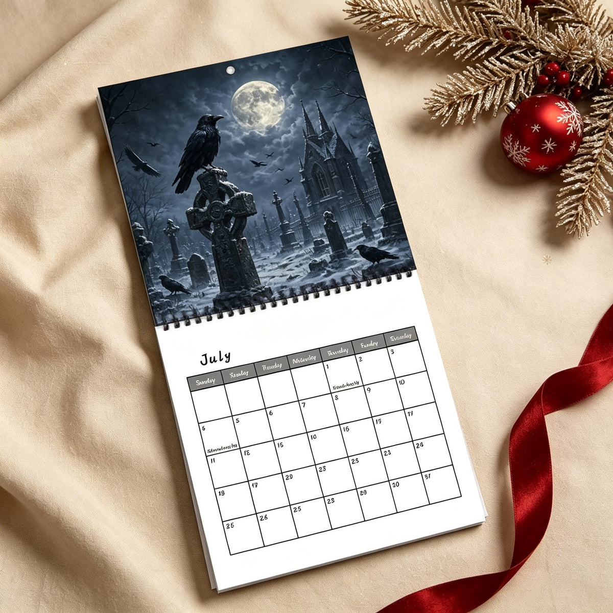 🐦‍⬛Raven & Crow 2027 Wall Calendar — 12 Months of Moonlit Gothic Art🖤
