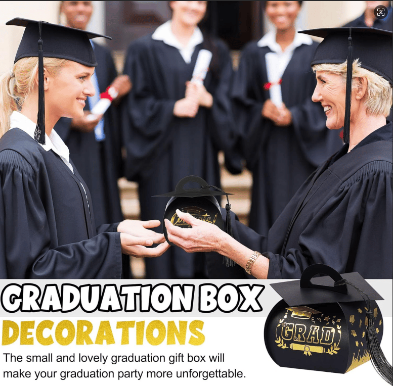 🔥🔥2026 Graduation Candy Box with Tassel Table Centerpieces-Graduation Cap Gift Boxes🎁