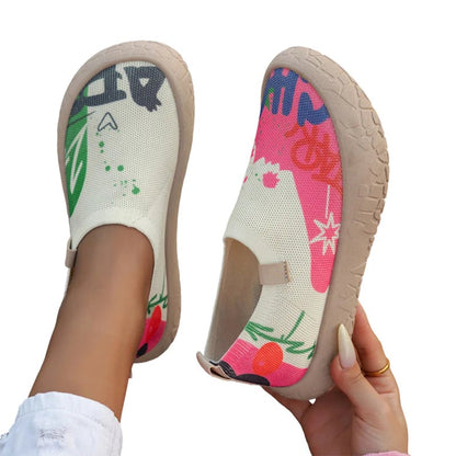 👟⚡ Lightweight Fashion Walking Shoes for Women – Breathable Knit, Flexible Sole, Slip-On Comfort ✨