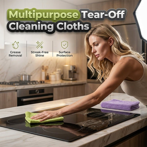 🏆LAST DAY SALE 60% OFF✨🧼Single Pack Tear-Off Plush Household Cleaning Cloth Roll, Absorbent Wiping Towel Suitable