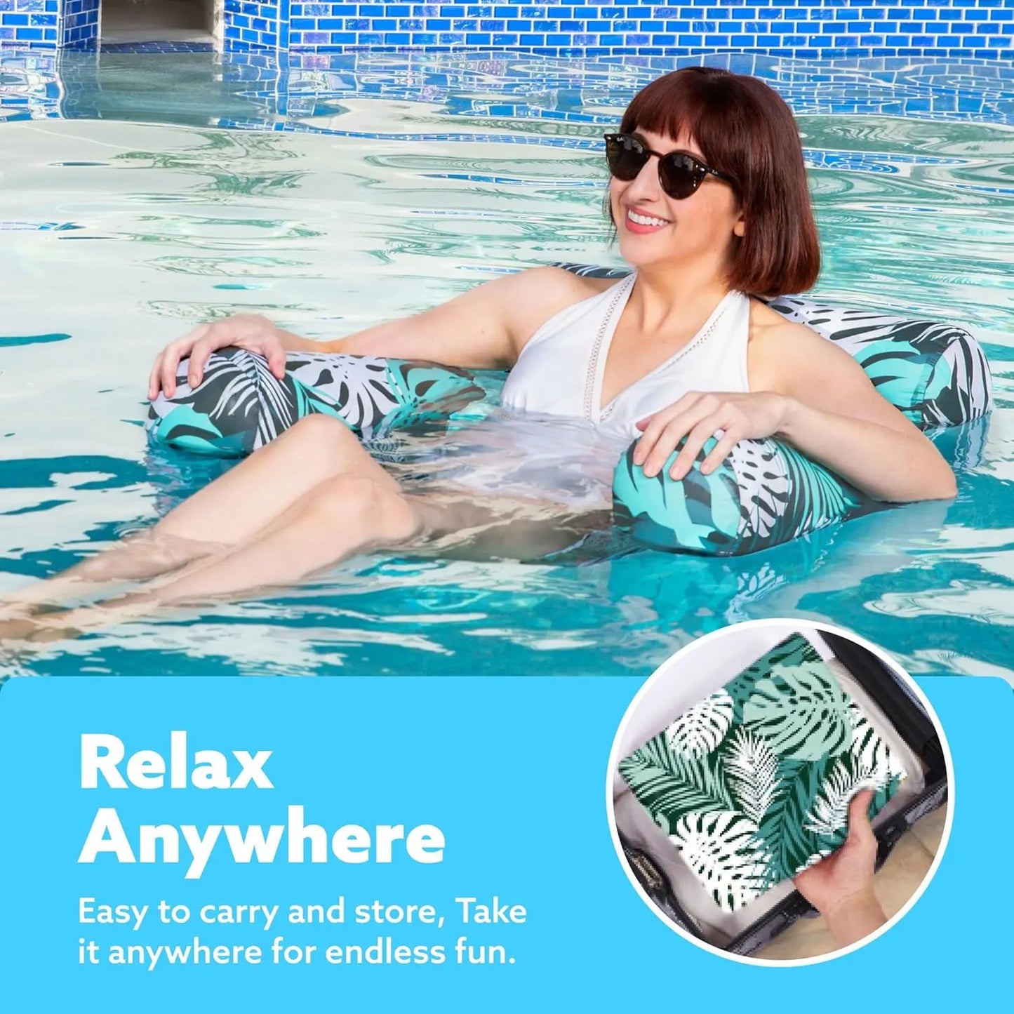 🔥Summer Hot Sale 🏆️ Inflatable Pool Floats Adult,Floating Lounge Chairs