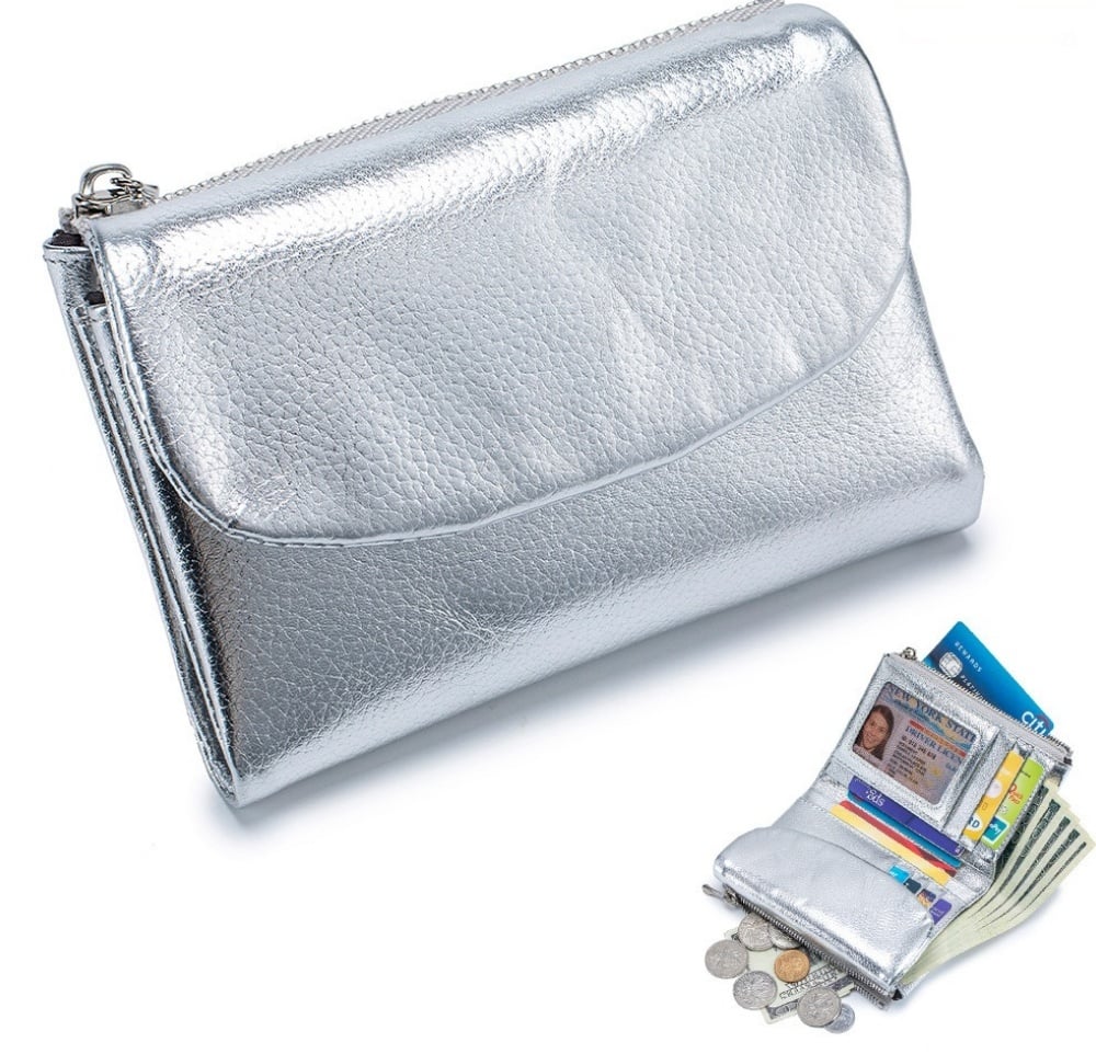 🔥⏰Unisex Pebble Real Leather RFID Wallet🔥