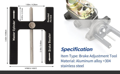 Premium Aluminum Brake Booster Push Rod Adjuster with Length Gauge