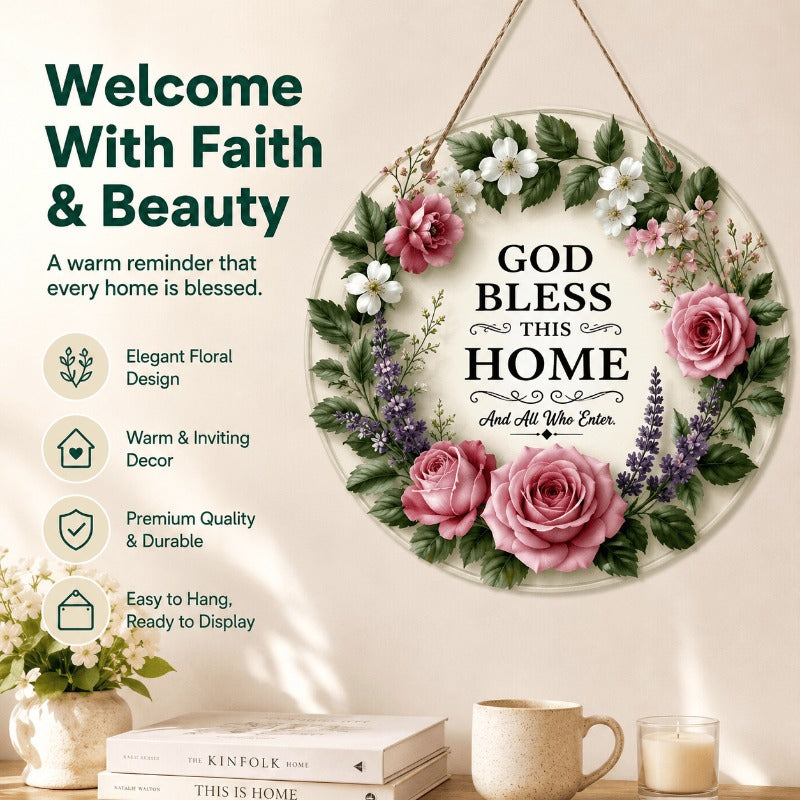 Round Floral Welcome Decor