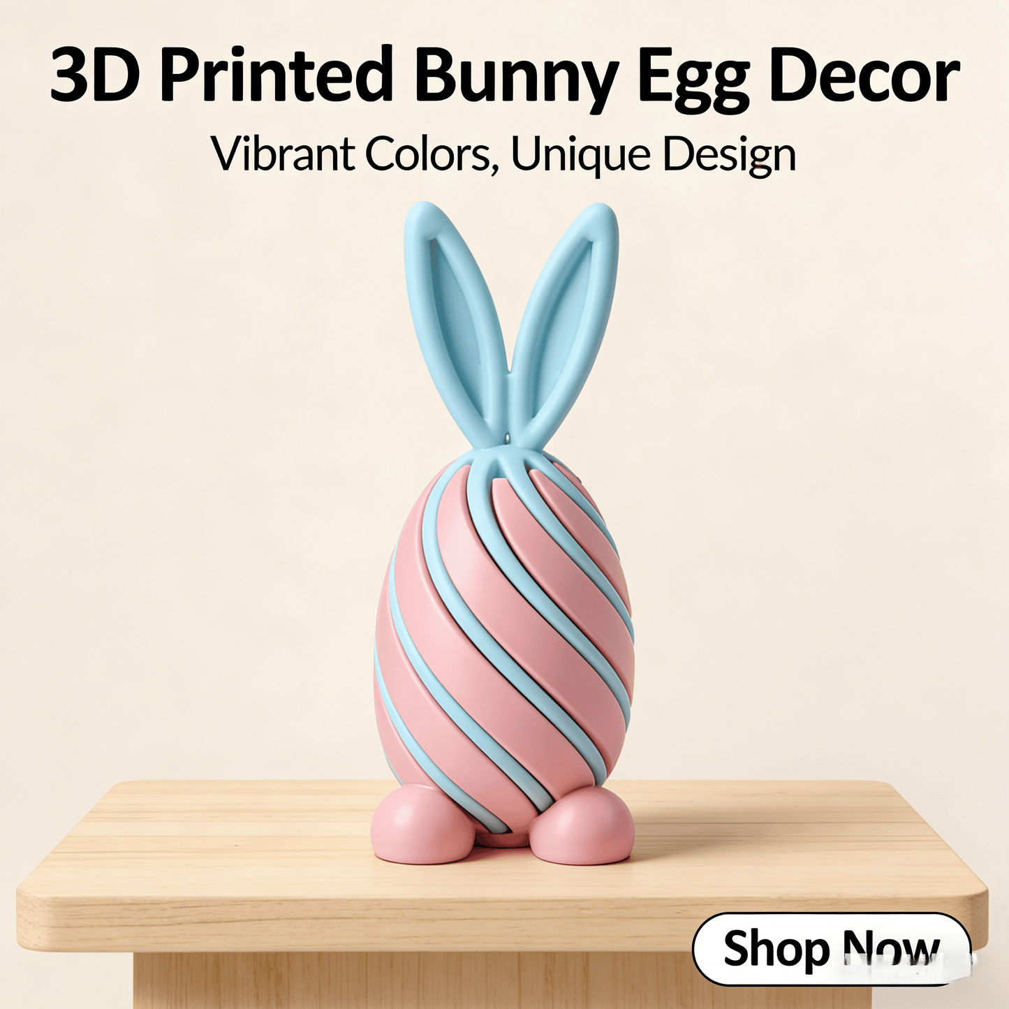 🏆 35K+ SOLD! 3D‐Printed Rabbit Fidget Eggs | Cute Easter Stress Relief & Desk Decor 🐰🧩