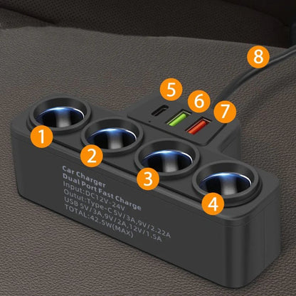 7-in-1 Cigarette Lighter Adapter