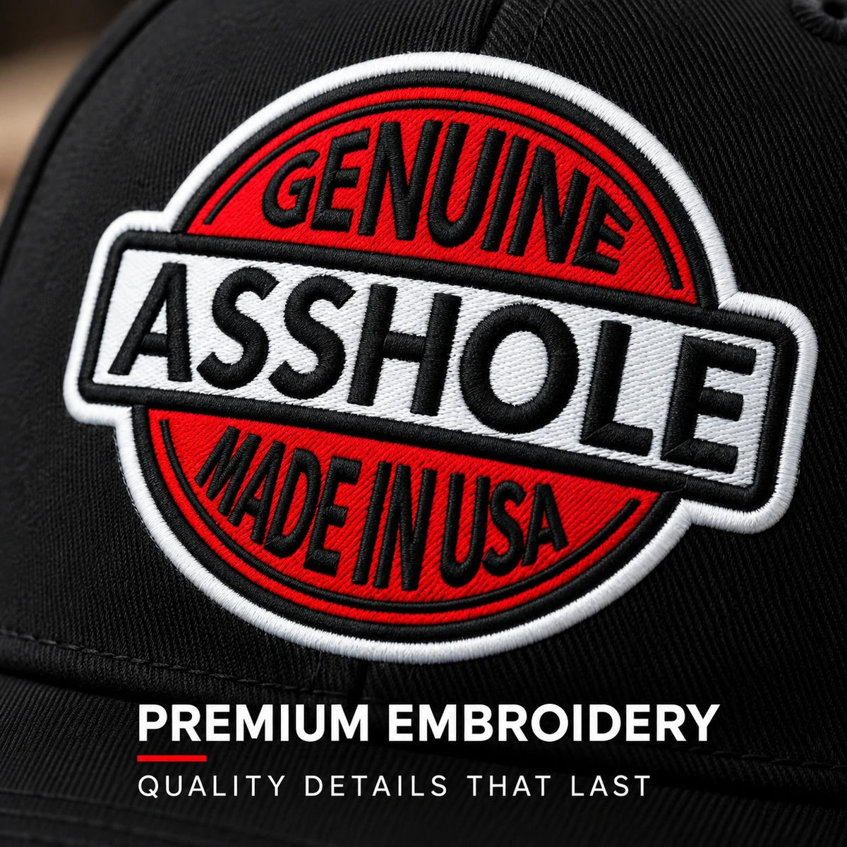 🔥Genuine Asshole Hat | Funny Embroidered Attitude Cap-Made by Jim