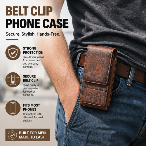 ⚡Big Discount | Waist Belt Cell Phone Pouch 📱 Multi-Pocket Leather Card Holder
