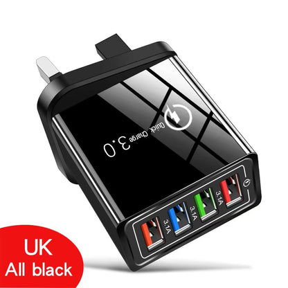 Secret to Faster Phone Performance Four-Port Travel Charger for Extended Phone Battery Life
