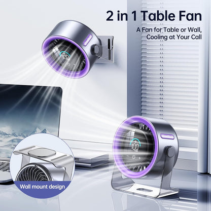 Digital Display Quiet Table Fan with Turbo Airflow