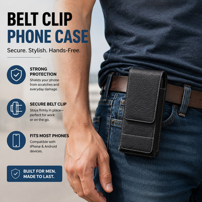 ⚡Big Discount | Waist Belt Cell Phone Pouch 📱 Multi-Pocket Leather Card Holder
