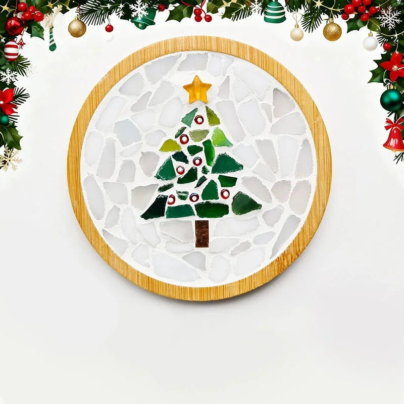 DIY Mosaic Christmas Coaster Kit – 6 Designs