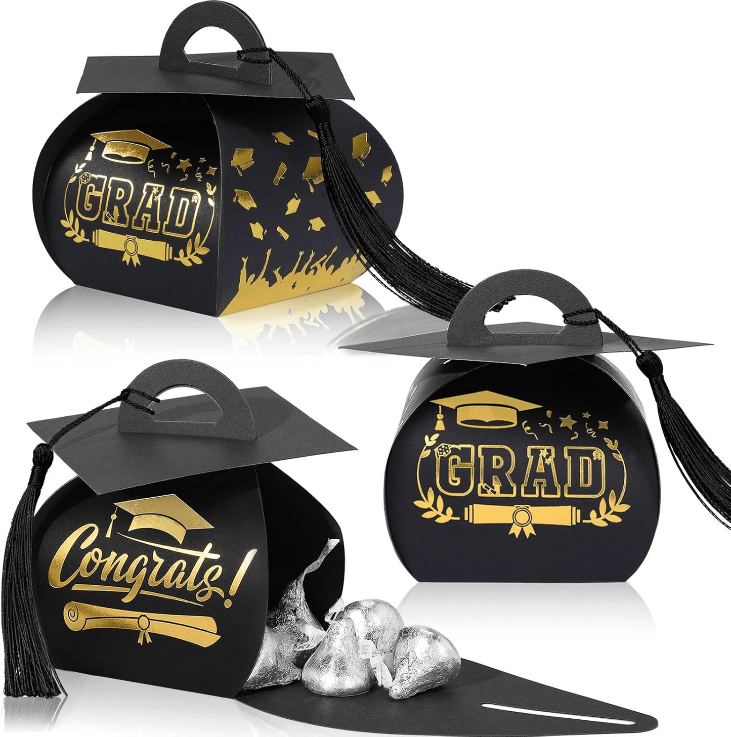 🔥🔥2026 Graduation Candy Box with Tassel Table Centerpieces-Graduation Cap Gift Boxes🎁