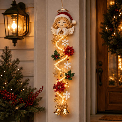 🎄Christmas Door Hanger | 6 Festive Lighted Designs with Warm Glow, Dimensional Details & Space-Saving Vertical Décor ✨