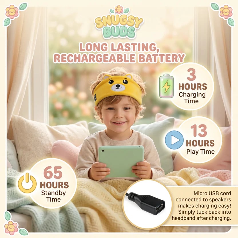 🏆🎧 Kids’ Animal Bluetooth Sleep Headband Headphones