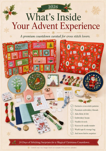 🎄🧵 2026 Cross Stitch Advent Calendar Box | 24 Days of Stitching Surprises for a Magical December 🎁 ✨
