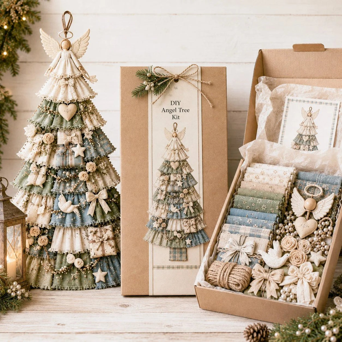 🎄Beginner-Friendly DIY Oversized Patchwork Christmas Tree Door Hanging Kit💕