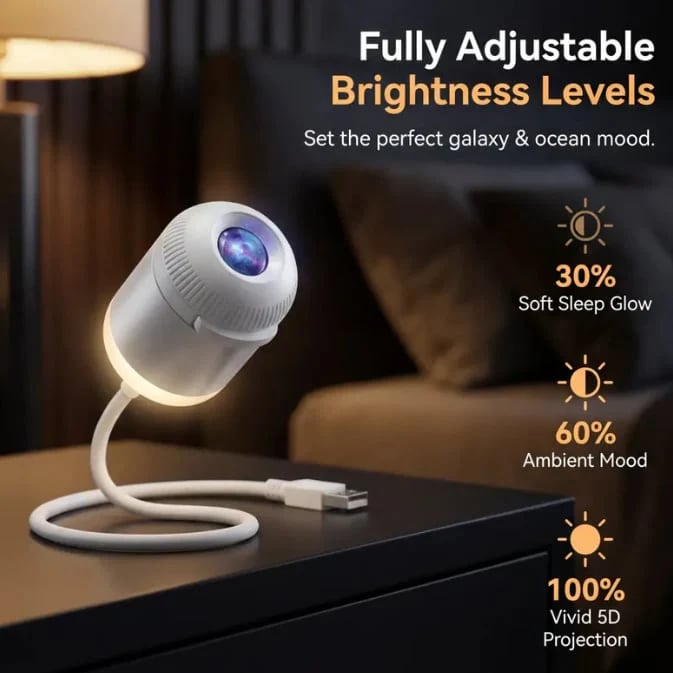 🌌🌠HD Smart Dynamic 5D Holographic Night Light Projector