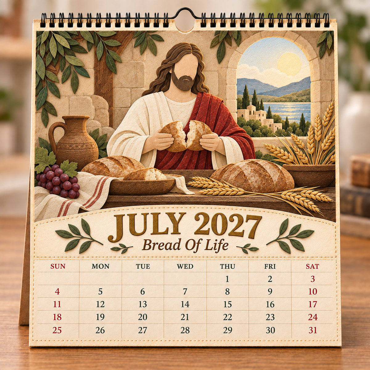 ✝️ 2027 A Year With Jesus Wall Calendar