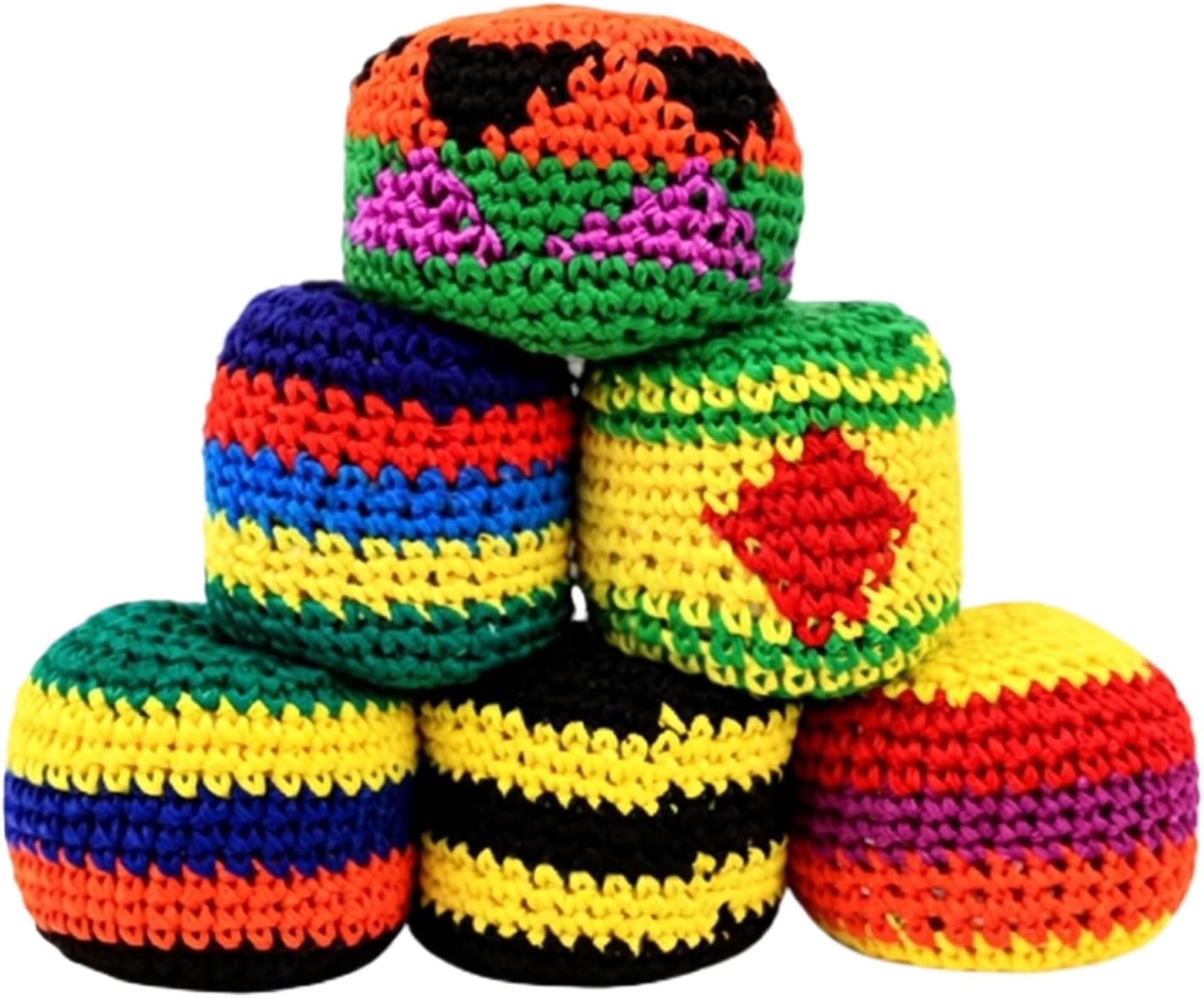 Hacky Balls, Handmade Knitted Footbag Sack 2026 Upgraded Assorted Foot Bag