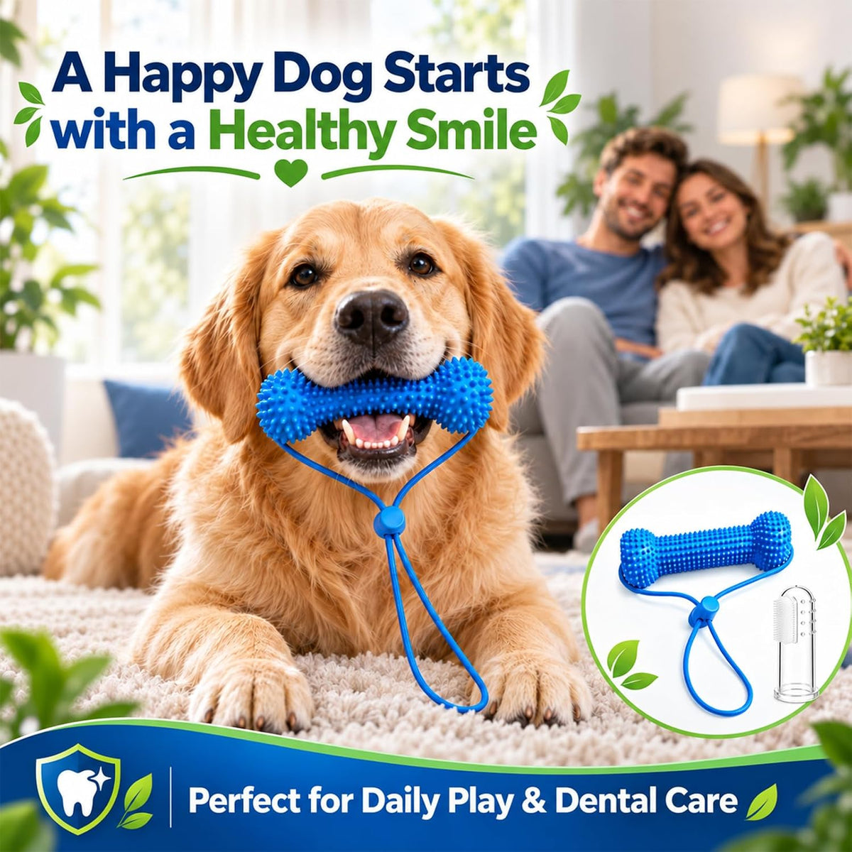 🐶🦷Adjustable collar dog dental chew - for cleaning teeth