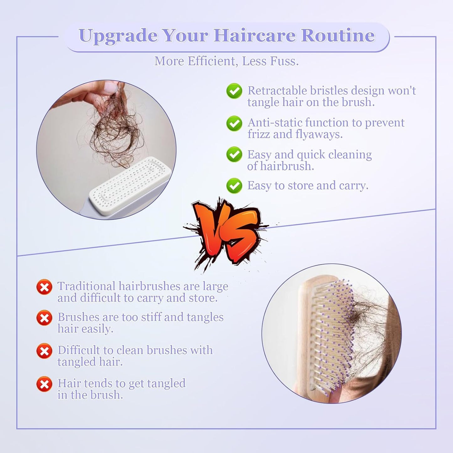 Self Cleaning Hair Brush