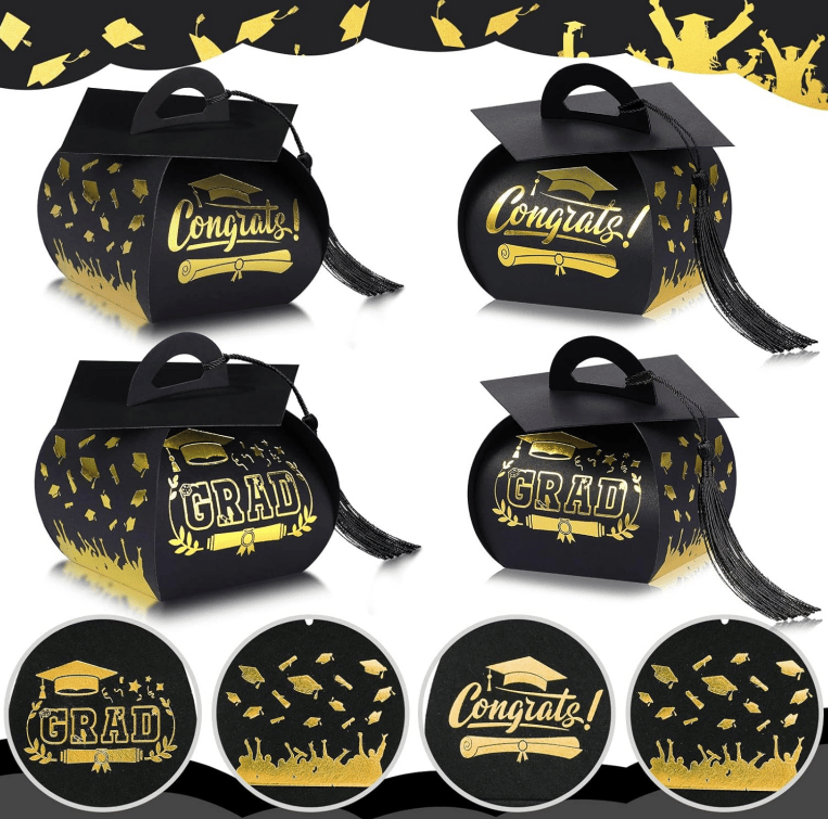 🔥🔥2026 Graduation Candy Box with Tassel Table Centerpieces-Graduation Cap Gift Boxes🎁