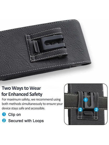 ⚡Big Discount | Waist Belt Cell Phone Pouch 📱 Multi-Pocket Leather Card Holder