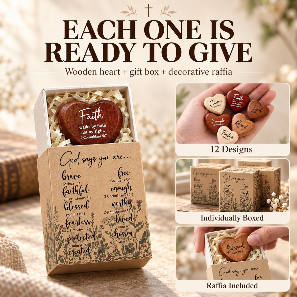 ✝️ Christian Pocket Heart Gift Set(Set of 12)