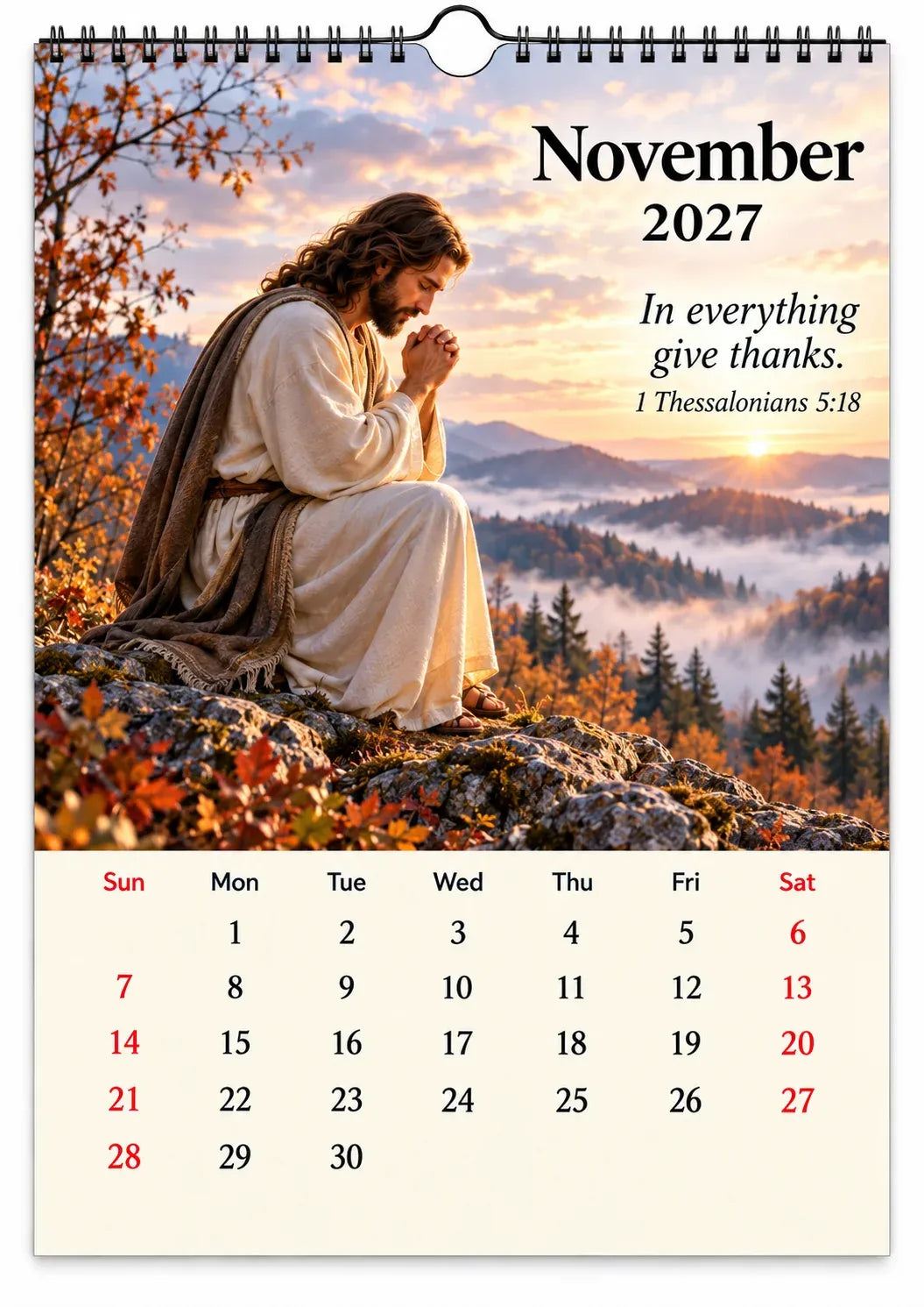✝️ 2027 Seasons of Faith Wall Calendar | 12 Months of Christian-Inspired Artwork, Peaceful Countryside Scenes & Shepherd Imagery for Home, Prayer Spaces & Meaningful Gifts 🌿