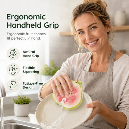 🔥🥗✨Cute fruit-shaped dishwashing sponge brush🧴🍲