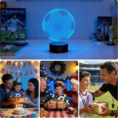 Soccer 3D Optical Illusion Night Light LED Desk Lamp