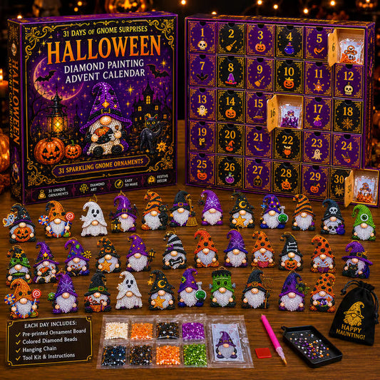 🎉✨ 31 Days of Gnome Surprises Halloween Diamond Painting Advent Calendar