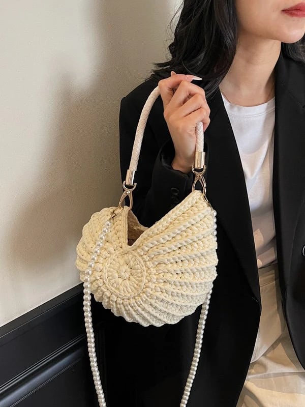 🔥Bohemia Crochet Handwoven Seashell Bag