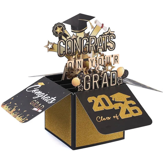 🎓Graduation Pop Up Card 2026 - 3D Happy Graduation Card with Envelope💌