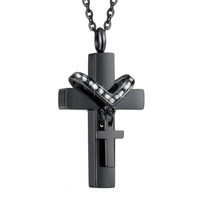 CROSS PENDANT FOR ASHES HOLY WATER