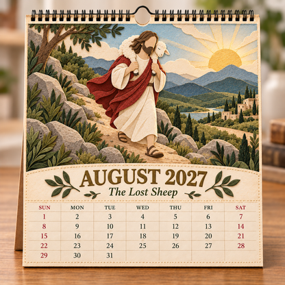 ✝️ 2027 A Year With Jesus Wall Calendar