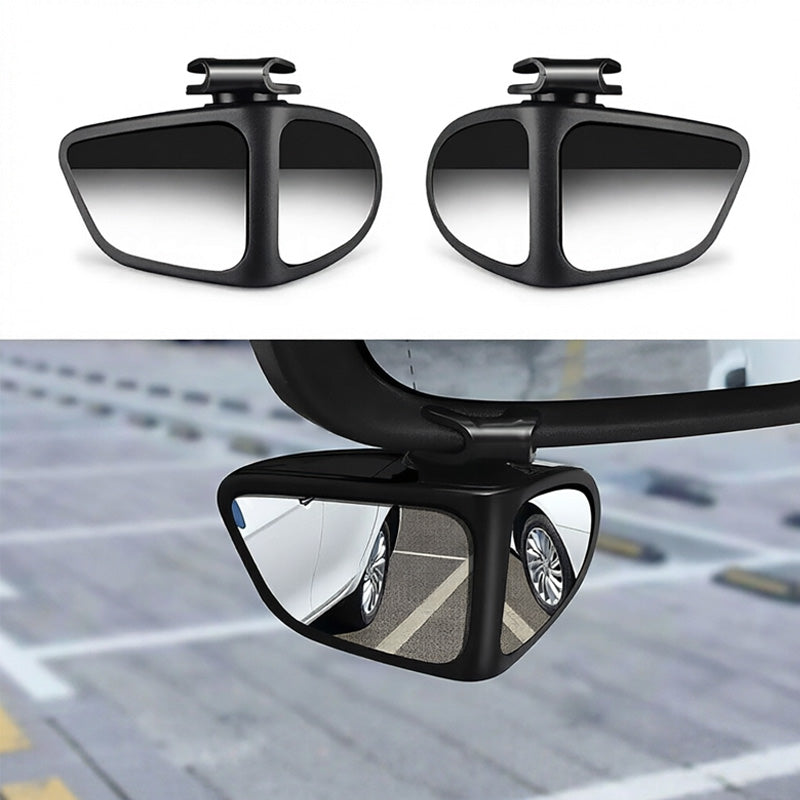🚗 360° Blind Spot Wide-Angle Rearview Mirror – Adjustable Clip-On Car Auxiliary Mirror for Parking, Reversing & Side View Assistance
