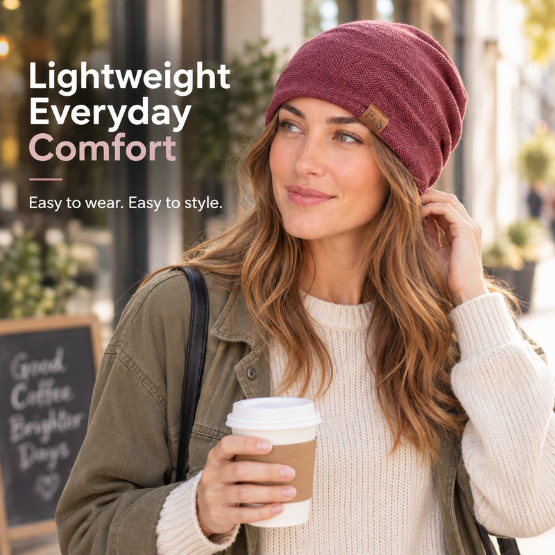 🧢🍂Relaxed-Fit Knit Hat — Lightweight Knit, All-Day Comfort ☁️💛