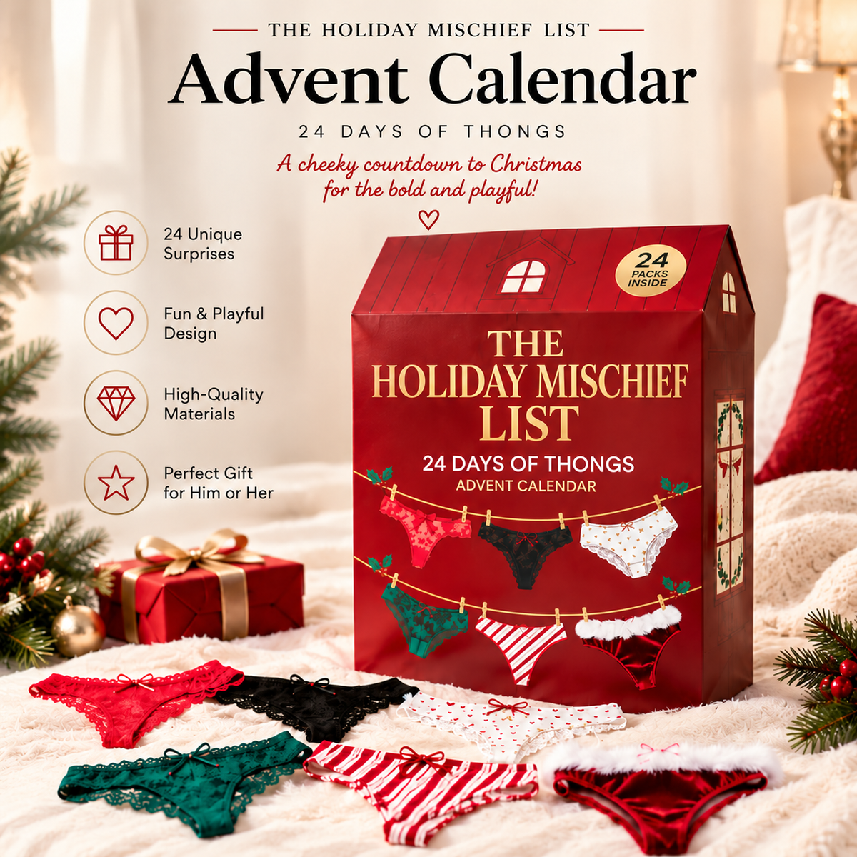 🎁 24 Days of Temptation™ – Luxury Lingerie Advent Calendar for Someone Special🔥