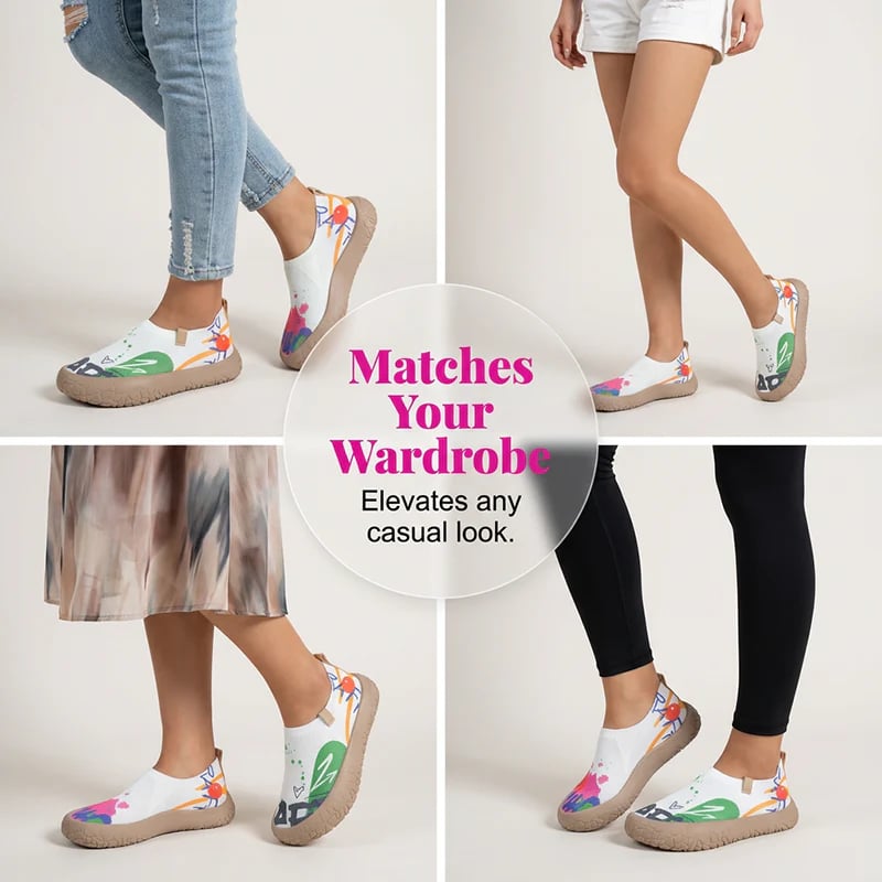 👟⚡ Lightweight Fashion Walking Shoes for Women – Breathable Knit, Flexible Sole, Slip-On Comfort ✨