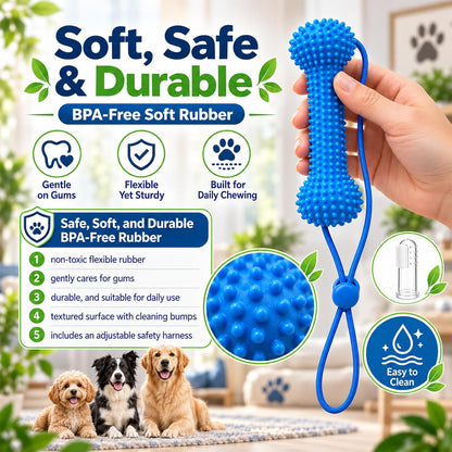 🐶🦷Adjustable collar dog dental chew - for cleaning teeth