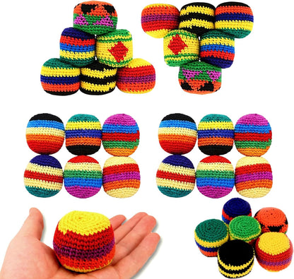 Hacky Balls, Handmade Knitted Footbag Sack 2026 Upgraded Assorted Foot Bag