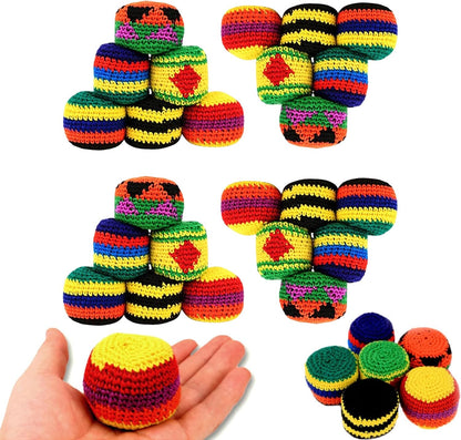 Hacky Balls, Handmade Knitted Footbag Sack 2026 Upgraded Assorted Foot Bag