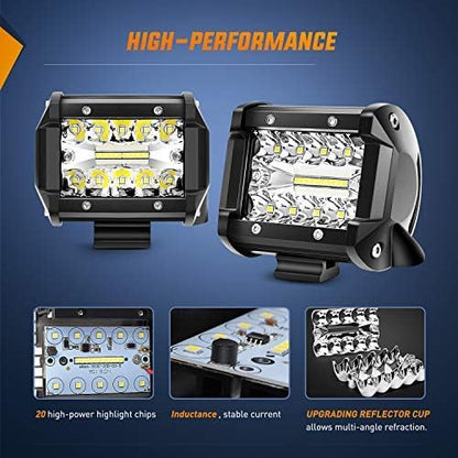 4 Inch LED Pods with Tow Hitch Mounting Brackets