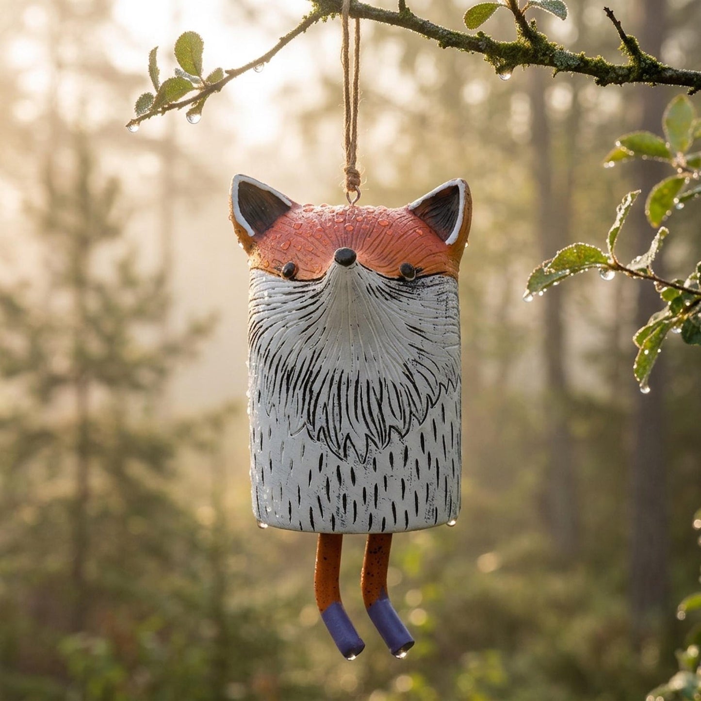 Handmade Whimsical Animal Wind Chime Ornaments